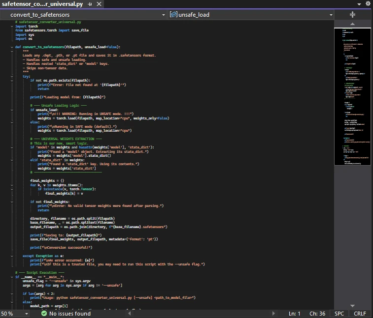 A Universal Python Converter Script. safetensors, pt, pth, bin, ckpt